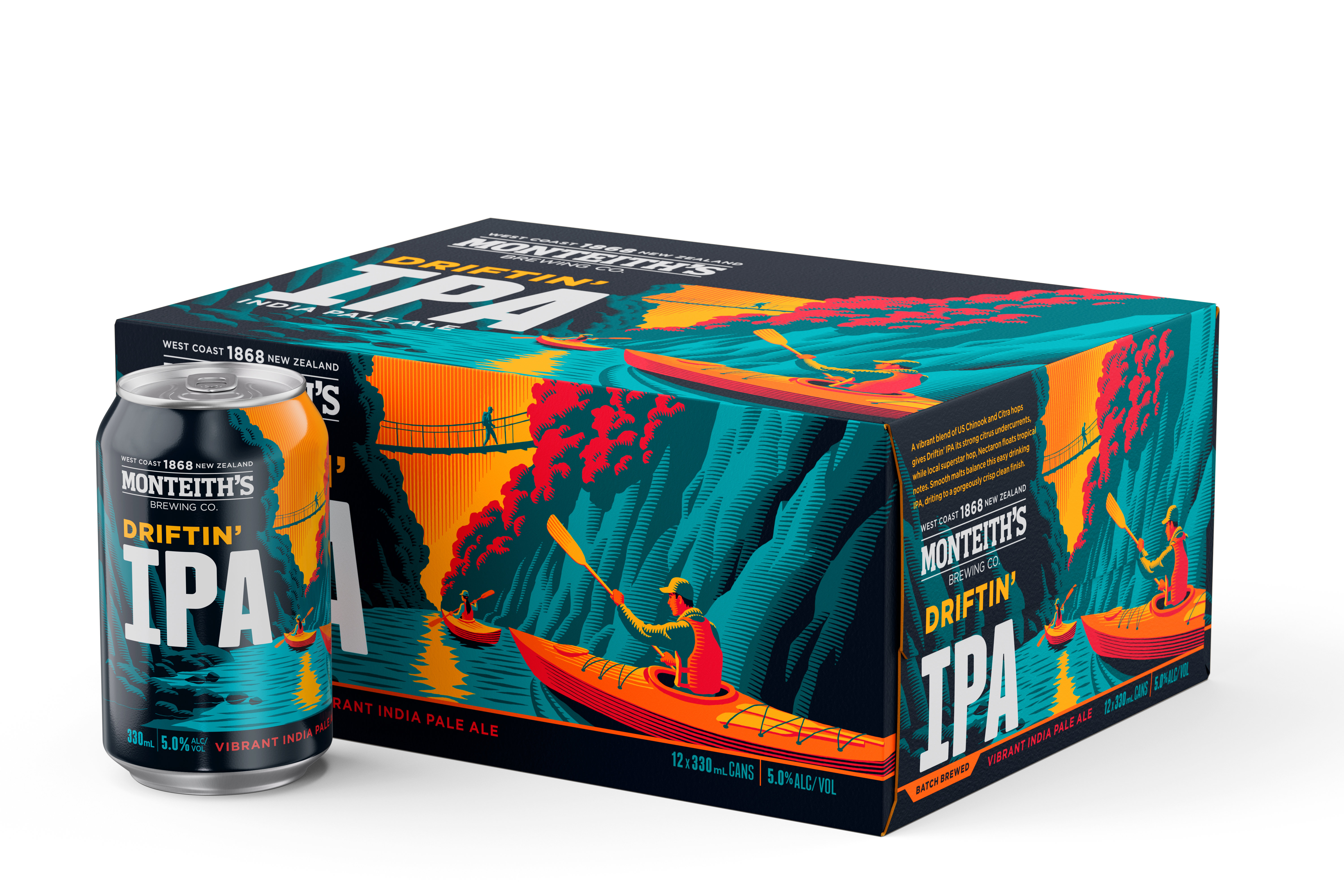 Monteiths Driftin 12Pkcans Withcan